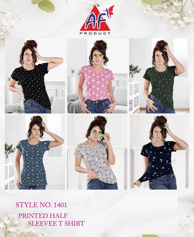 AF Printed Night Wear Ladies Top Catalog